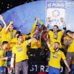 25.05.2019 Kielce. PGNiG Superliga. PGE Vive Kielce zostało po raz 16 mistrzem Polski. Piłkarze i kibice cieszą się ze zwycięstwa / Jarosław Kubalski / Radio Kielce