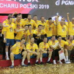 Finał Pucharu Polski Orlen Wisła Płock - PGE Vive Kielce. Ceremonia wręczenia trofeum / Krzysztof Bujnowicz / Radio Kielce