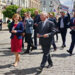 Konferencja wiceminister Anny Krupki. Na zdjęciu Anna Krupka - wiceminister Sportu i Turystyki i Krzysztof Lipiec - poseł PiS / Michał Kita / Radio Kielce