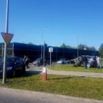 Kolizja na skrzyżowaniu ulic Świętokrzyskiej i Alei Solidarności / Marzena Mąkosa / Radio Kielce