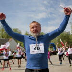 Piekoszów. Bieg „Z flagą w ręku” / Marzena Mąkosa / Radio Kielce