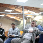 Hala Legionów. Losowanie półfinałów Ligi Mistrzów. Na zdjęciu (od lewej): Krzysztof Lijewski - rozgrywający PGE Vive, Uros Zorman - asystent trenera, Bertus Servaas - prezes PGE Vive Kielce / Marzena Mąkosa / Radio Kielce