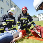 Ćwiczenia policji i straży pożarnej / Marzena Mąkosa / Radio Kielce