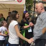 Sandomierz. Piknik motocyklowy. Na zdjęciu (od lewej): Anna Płatos, Anna Zybała i Tomasz Płatos / Grażyna Szlęzak-Wójcik / Radio Kielce