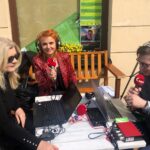 Sandomierz. Festiwal Filmów - Spotkań Niezwykłych. Studio Festiwalowe. Na zdjęciu (od lewej):  Katarzyna Kubacka, Grażyna Szlęzak - Wójcik i Stanisław Blinstrub / Radio Kielce