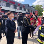 Otwarcie przebudowanej strażnicy Komendy Powiatowej Państwowej Straży Pożarnej / Grażyna Szlęzak-Wójcik / Radio Kielce