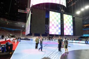 Lanxess Arena. Przygotowania do turnieju Final Four / Jarosław Kubalski / Radio Kielce