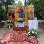 Sandomierz. Ołtarz przy głównej bramie cmentarza katedralnego / Anna Głąb / Radio Kielce