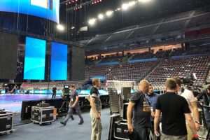 Lanxess Arena. Przygotowania do turnieju Final Four / Jarosław Kubalski / Radio Kielce