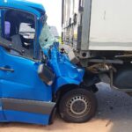 Zderzenie busa z ciężarówką w miejscowości Sielec koło Staszowa / KPP Staszów