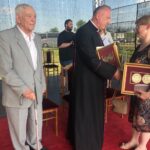 Nagrodzeni od lewej: prof. Feliks Kiryk, ks. prałat Jan Biedroń i Urszula Surma / Grażyna-Szlęzak-Wójcik / Radio Kielce