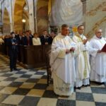 Jędrzejów. Benedykcja opacka w Archiopactwie Cystersów. Ojciec Rafał Ścibiorowski - nowy opat klasztoru cystersów (w środku) / Ewa Pociejowska - Gawęda / Radio Kielce