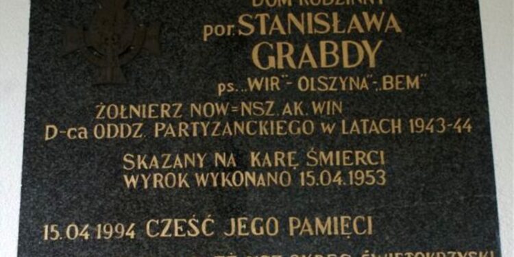 Chmielnik. Tablica upamiętniająca męczeńską śmierć Stanisława Grabdy ps."Bem" / chmielnik.com