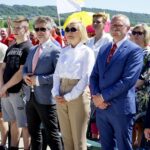 13. Integracyjne Spotkanie Dzieci i Młodzieży Niepełnosprawnej. Krzysztof Słoń - senator PiS, Renata Janik - wicemarszałek województwa świętokrzyskiego, Tomasz Lato - wójt gminy Masłów i Kazimierz Mądzik - świętokrzyski kurator oświaty / Piotr Kwaśniewski / Radio Kielce