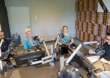 Punkty Widzenia, od lewej: Piotr Kisiel, Katarzyna Kwietniak, Katarzyna Czech-Kruczek i red. Wiktor Dziarmaga / Kamil Król / Radio Kielce