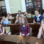 Spotkanie prezydenta Bogdana Wenty z młodzieżą z Wilna i Winnicy - uczestnikami XIII Letniej Szkoły Kultury, Historii i Języka Polskiego / Michał Kita / Radio Kielce