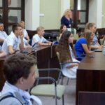 Spotkanie prezydenta Bogdana Wenty z młodzieżą z Wilna i Winnicy - uczestnikami XIII Letniej Szkoły Kultury, Historii i Języka Polskiego / Michał Kita / Radio Kielce