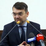 Spotkanie prezydenta Bogdana Wenty z młodzieżą z Wilna i Winnicy - uczestnikami XIII Letniej Szkoły Kultury, Historii i Języka Polskiego. Marcin Różycki, zastępca prezydenta Kielc / Michał Kita / Radio Kielce