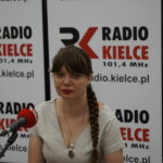 Studio Polityczne Radia Kielce. Na zdjęciu Magdalena Fogiel-Litwinek - Kukiz'15 / Aneta Cielibała-Gil / Radio Kielce