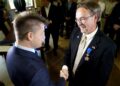 Na zdjęciu: Bartłomiej Dorywalski - wicewojewoda świętokrzyski i Lloyd Halverson - amerykański dyplomata / Piotr Kwaśniewski / Radio Kielce