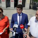 Konferencja radnych klubu Prawa i Sprawiedliwości. Marianna Noworycka-Gniatkowska, Marcin Stępniewski i Marian Kubik / Piotr Kwaśniewski / Radio Kielce