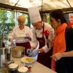 Śniadanie w ogrodzie. Marzena Dąbrowska - restauracja Monte Carlo, Paweł Ptaś - szef kuchni w restauracji Monte Carlo i Magdalena Sitek - Radio Kielce / Piotr Kwaśniewski / Radio Kielce