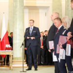 Warszawa. Pałac Prezydencki. Uroczystość powołania przez prezydenta Andrzeja Dudę nowych ministrów w rządzie premiera Mateusza Morawieckiego. Rekonstrukcja rządu jest związana m.in. z wyborami do Parlamentu Europejskiego / Jakub Szymczuk / KPRP