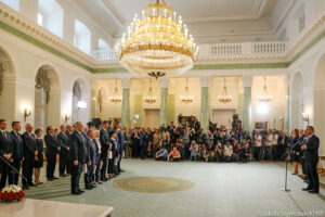 Warszawa. Pałac Prezydencki. Uroczystość powołania przez prezydenta Andrzeja Dudę nowych ministrów w rządzie premiera Mateusza Morawieckiego. Rekonstrukcja rządu jest związana m.in. z wyborami do Parlamentu Europejskiego / Jakub Szymczuk / KPRP