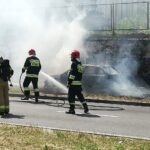 Pożar samochodu przy ulicy Zagnańskiej / Jarosław Kruk / infobusko.pl