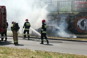 Pożar samochodu przy ulicy Zagnańskiej / Jarosław Kruk / infobusko.pl