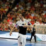 Kolonia. Final Four. Mecz Vardar Skopje - Telekom Veszprem. Igor Karacić / Jarosław Kubalski / Radio Kielce