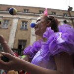 08.06.2019 Kielce. 10 lecia istnienia kieleckiego oddziału Fundacji Dr Clown. Parada wolontariuszy / Jarosław Kubalski / Radio Kielce