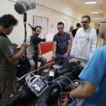 24.06.2019 Kielce. Szpital Zespolony. Ekipa TVP3 kreci klip na potrzeby kampanii "SOR-y ratują życie" / Jarosław Kubalski / Radio Kielce