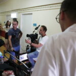 24.06.2019 Kielce. Szpital Zespolony. Ekipa TVP3 kreci klip na potrzeby kampanii "SOR-y ratują życie" / Jarosław Kubalski / Radio Kielce