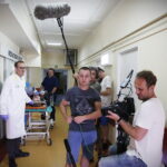 24.06.2019 Kielce. Szpital Zespolony. Ekipa TVP3 kreci klip na potrzeby kampanii "SOR-y ratują życie" / Jarosław Kubalski / Radio Kielce