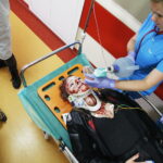 24.06.2019 Kielce. Szpital Zespolony. Ekipa TVP3 kreci klip na potrzeby kampanii "SOR-y ratują życie" / Jarosław Kubalski / Radio Kielce