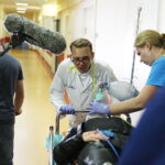 24.06.2019 Kielce. Szpital Zespolony. Ekipa TVP3 kreci klip na potrzeby kampanii "SOR-y ratują życie" / Jarosław Kubalski / Radio Kielce