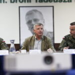 27.06.2018 Kielce. Konferencja Wojsk Obrony Terytorialnej w związku z wizytą Senackiej Komisji Obrony. Gen. bryg Artur Dębczak, senator Jarosław Rusiecki i płk. Artur Barański / Jarosław Kubalski / Radio Kielce