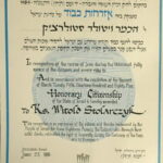 Honorowe obywatelstwo Izraela dla ks. Witolda Stolarczyka / Archiwum rodziny Stolarczyków