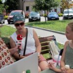 Bodzentyn. Plenerowy Raport Dnia. Turystki z Gdańska / Krzysztof Bujnowicz / Radio Kielce