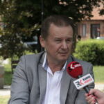 Wakcyny Raport Dnia. Na zdjęciu burmistrz Wiślicy Jarosław Jaworski / Krzysztof Bujnowicz / Radio Kielce