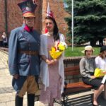 Uroczystości z okazji setnej rocznicy wkroczenia 14. Pułku Ulanów Jazłowieckich w granice Polski 15 czerwca 1919 roku. Karol Bury z synową Pauliną Bury / Grażyna-Szlęzak-Wójcik / Radio Kielce