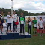 Jakub Sobura-Durma z Kieleckiego Klubu Lekkoatletycznego na podium Ogólnopolskiej Olimpiady Młodzieży / facebook