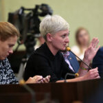 Kielce. Sesja Rady Miasta Kielce. Na zdjęciu: Agata Wojda - radna Koalicji Obywatelskiej, Katarzyna Czech-Kruczek - radna Koalicji Obywatelskiej / Wiktor Taszłow / Radio Kielce