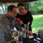 Kielce. Śniadanie w ogrodzie Radia Kielce. Jakub Steuermark i Magdalena Sitek / Karol Żak / Radio Kielce