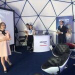 Wirtualny Teatr Historii „Niepodległa” zagościł na dziedzińcu Zamku Królewskiego w Sandomierzu. Na zdjęciu: Anna Osiadacz - Fundacja Koncept Kultura / Grażyna Szlęzak-Wójcik / Radio Kielce