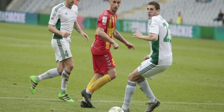 16.04.2016. Korona Kielce - Śląsk Wrocław. Vlastimir Jovanović / Jarosław Kubalski / Radio Kielce