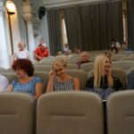 Busko. V Ogólnopolski Konkurs Wokalny imienia Krystyny Jamroz. Na zdjęciu (od lewej): Adam Zdunikowski, Iwona Hossa, Ewa Biegas, Magdalena Idzik i Andrzej Biegun / Dorota Klusek / Radio Kielce