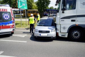 Wypadek na ulicy Żelaznej / Piotr Kwaśniewski / Radio Kielce