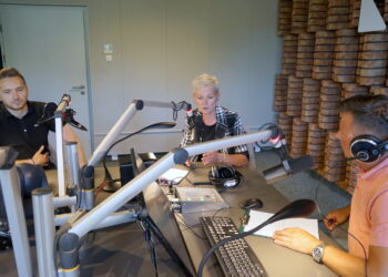 Punkty Widzenia, od lewej: Dariusz Kisiel, Agata Wojda, red. Robert Szumielewicz / Kamil Król / Radio Kielce